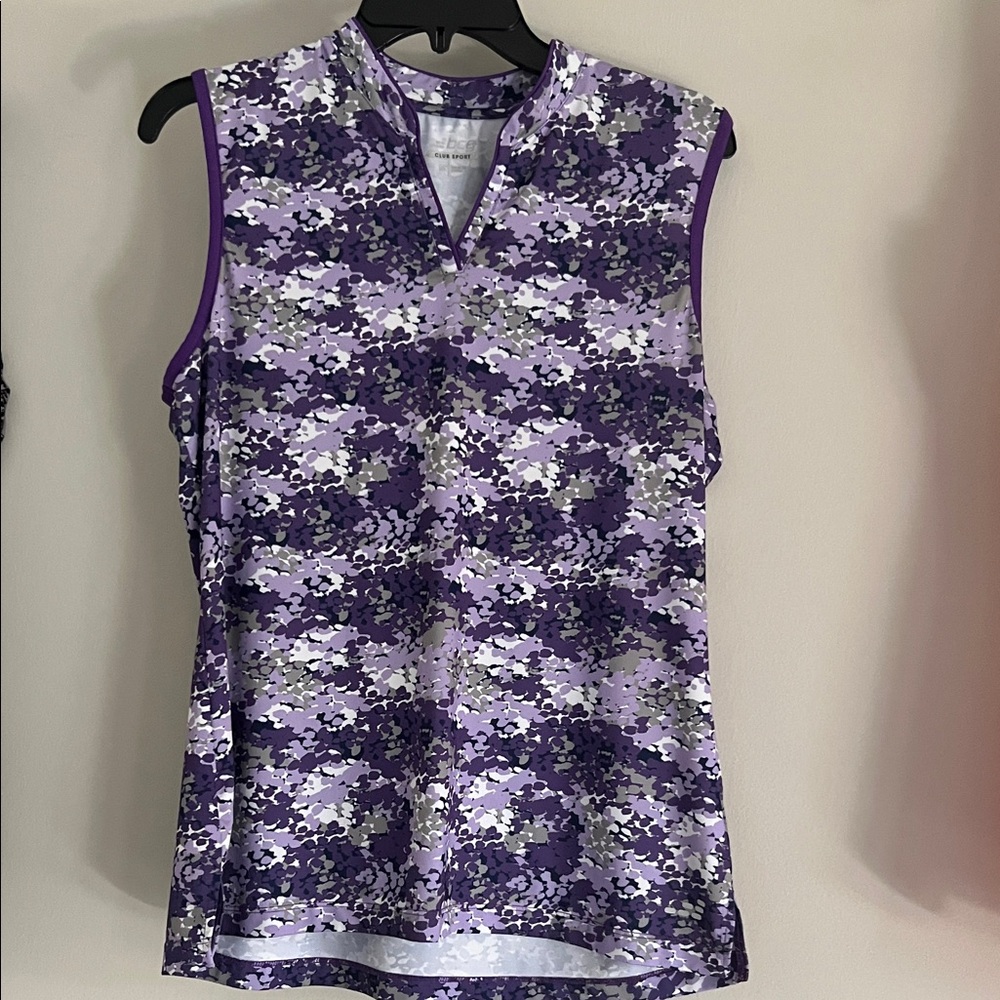 BCG Purple and White Camouflage Tank Top